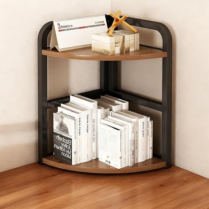 White、 Black Corner Desk Organizer, Desk Shelf Organizer,desktop Organization, Mini Shelf,2-tier, 3-tier Office Shelf For Office, Dormitory, Home, Kitchen(Black,16.9x9.8x9.8in)