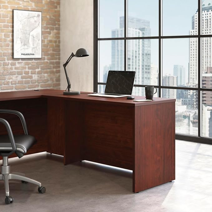 Sauder Affirm 48x24 Desk Shell/Credenza/Return, Classic Cherry Finish