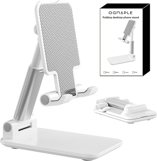 Phone Stand for Desk Cell Phone Holder Stands for iPhones | Mini, Cute, Portable, Fully Foldable, Under 8" Devices, All Smart phones, Office Accessories