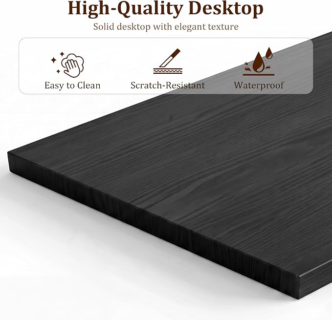 Alpen L Shaped Desk, 50 Inch Computer Desk, Gaming Table Corner Desk for Small Space, Home Office Desk with CPU Stand and Side Storage Bag, Sturdy Writing Workstation for Bedroom, Black