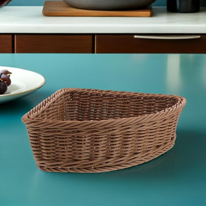 KICHOUSE 2pcs Triangular Organizer Baskets - Corner Cabinet Turntable Organizer Kitchen Storage Bins Plastic Rotating Cabinet For Home Kitchen Fruit Vegetable