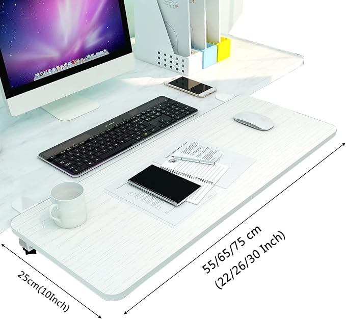 V3VOGUE 90° Foldable Desk Extender Armrest Shelf, Extended Desktop and Space Saver, Clamp-On Keyboard Drawer Tray, with K-Bracket, Ergonomic Computer Elbow Arm Support Relieve Fatigue