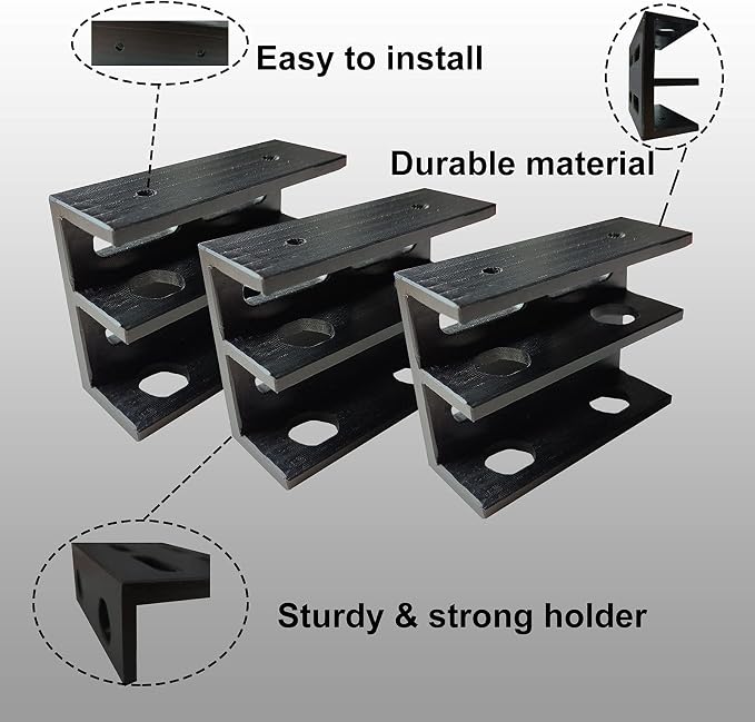 PIAOLGYI Under Desk Double Decker Laptop Holder Mount with Screw, Under Desk Laptop Mount Bracket, Add On Under Table Keyboard Storage (3 Pcs)
