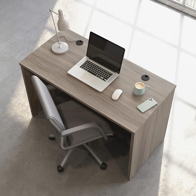OfficeWorks by Sauder Affirm 48x24 Desk Shell/cred/Return, Hudson Elm Finish