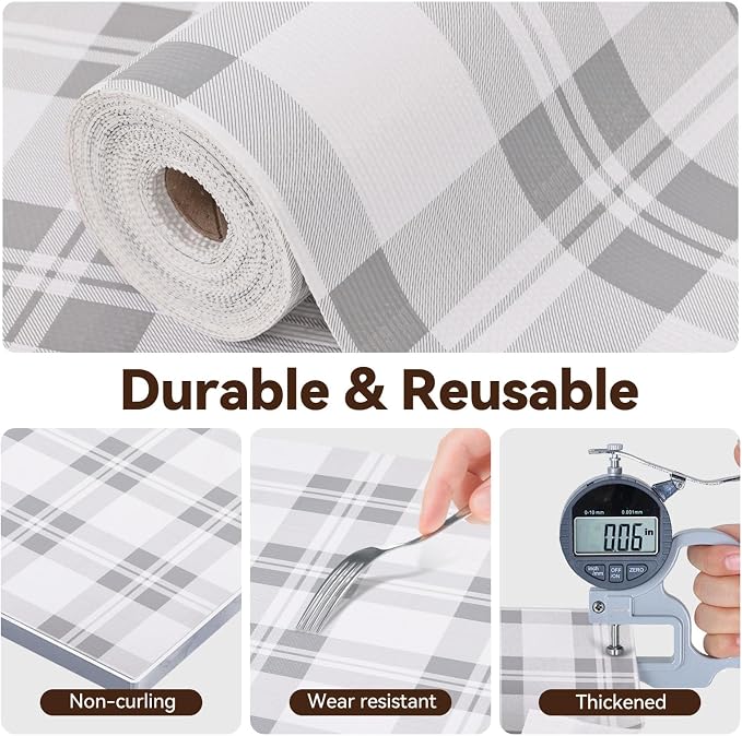 Drawer Shelf Liner for Kitchen Cabinets, Non Adhesive Slip Resistant Shelf Paper Easy to Clean, Strong Grip Thickened Waterproof Washable Mats for Pantry Shelves Cupboard Dresser(Grey, 12 in x 30 FT)