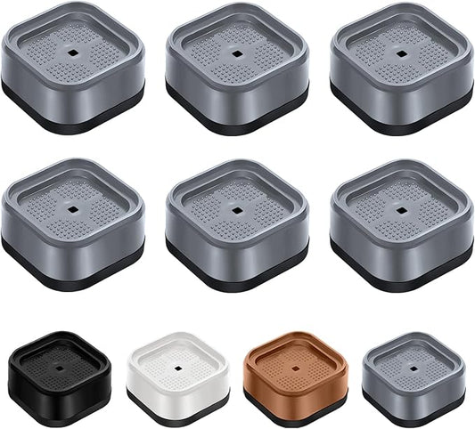 shouwuhho 6 Pack Furniture Risers Adjustable Bed Risers Heavy Duty Lifts Height 1", Square Stackable Bed Risers 1, 2 or 3 Inch for Desk Leg Table Couch Sofa Chair Bed Frame Legs Dorm, Gray