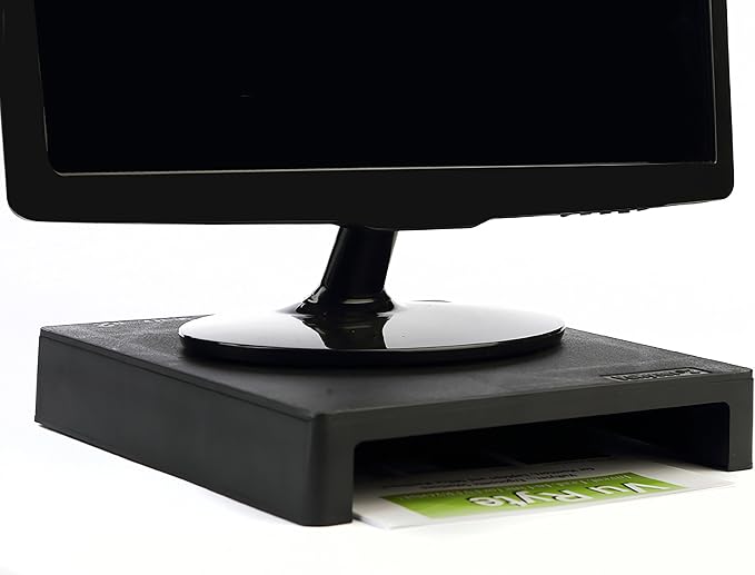 Vu Ryte Stackable 2 Inch Computer Monitor Riser Stand, VuRyser 2, Black, VUR 4855 (24-Pack)