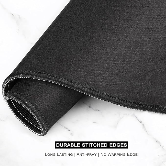 Auhoahsil Desk Pad, XL Extended Large Gaming Mouse Pad 31.5 x 11.8 Inch, Waterproof Mousepad with Stitched Edge, Non-Slip Computer Keyboard Laptop Mat for Women Men Office Work, Colorful Ginkgo Leaves