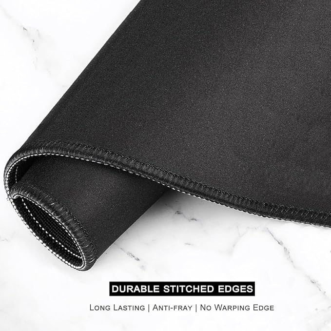 Auhoahsil Desk Mouse Pad, Large Gaming Mousepad, XXL Desk Pad, Extended Long Superior Micro-Weave Cloth Non-Slip Rubber Big Computer Mouse Mat for Gamer, Office & Home, 35" x 15", Teal Gold Marble
