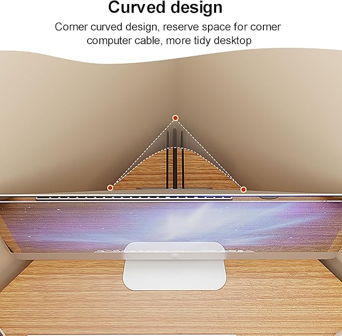 SAZDFY Corner Desk for Small Space, Triangle Computer Desk Corner Writing Desk with Storage Shelves & CPU Stand, Makeup Vanity Table for Home Office, Workstation(77x77x74cm(30x30x29inch), White)
