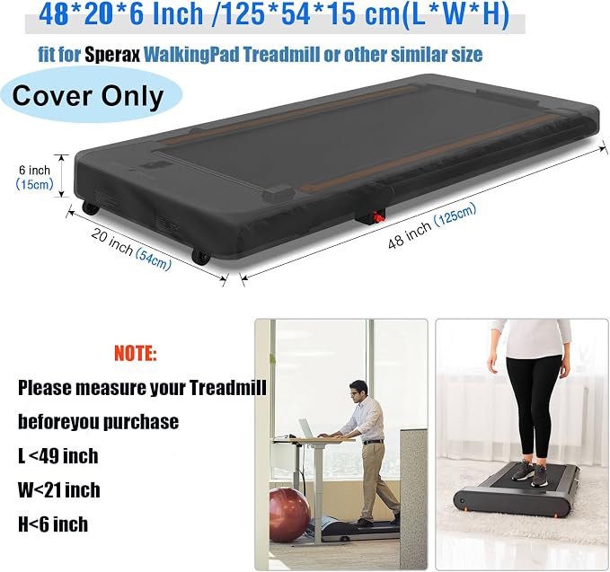 Under Desk Treadmill Cover, Dust-Proof Walking Pad Cover, Waterproof Protective Cover for Walking Treadmill Office Under Desk(Cover Only)