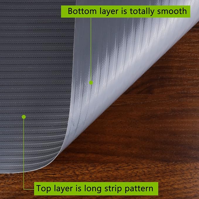 Drawer and Shelf Liner, Shelf Liner Non Adhesive Refrigerator Mats Washable, No Odor Plastic Pantry Liners Wire Shelf Paper Drawer Liner for Cupboard Kitchen