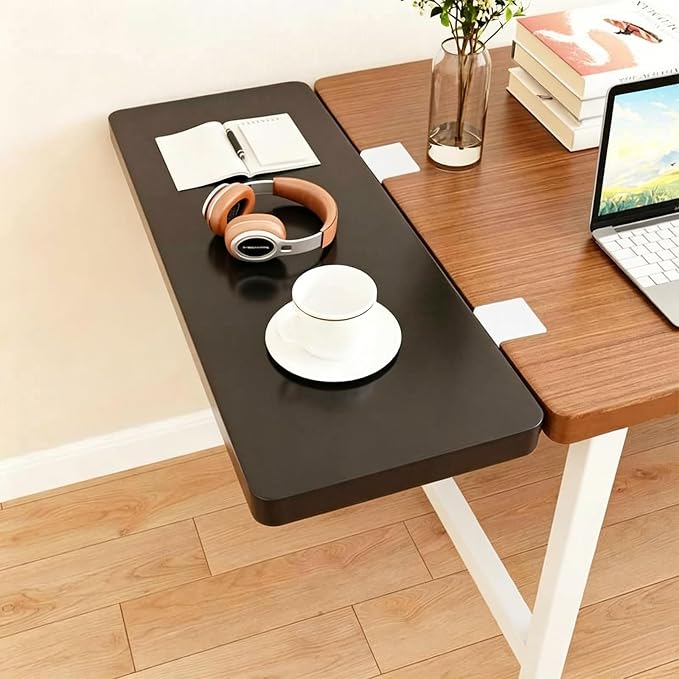 Ergonomic Desktop Extension Tray, 90°Foldable Desktop Side Extension Panel, Suitable for Widening Desktops in Home and Office Black B 90 * 25cm/35.4 * 9.8"