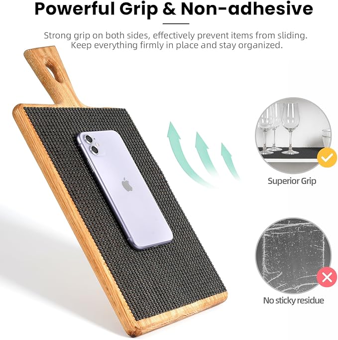 BAGAIL Non-Adhesive Shelf Liner, Thick Strong Grip Drawer Liners for Kitchen Cabinets, Heavy-Duty Easy Cut Cabinet Liners for Shelves, Pantry, Bathroom Cupboards - 12" x 30FT, Charcoal