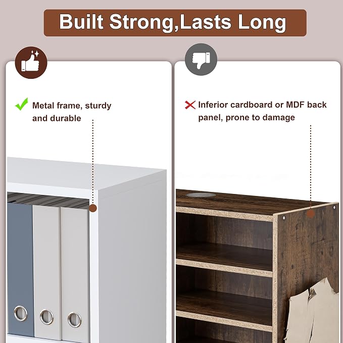 6-Cube Storage Organizer, Modern Cube Shelf, 3 Tier Bookshelf Storage Unit, Open Cubicle Bookcase for Living Room, Bathroom, Entrance Hall, Entryway