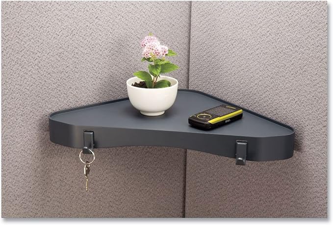 Officemate Verticalmate Corner Shelf, Slate Gray (29322) 14-1/2 x 10 x 1-1/4 inches