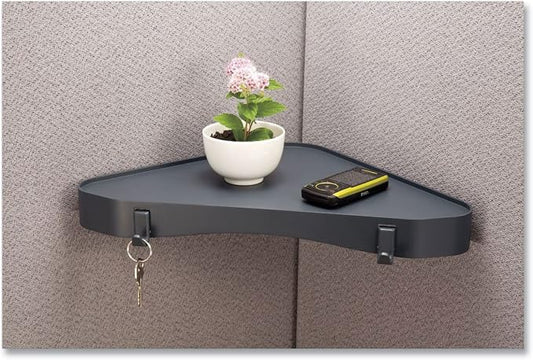 Officemate Verticalmate Corner Shelf, Slate Gray (29322) 14-1/2 x 10 x 1-1/4 inches