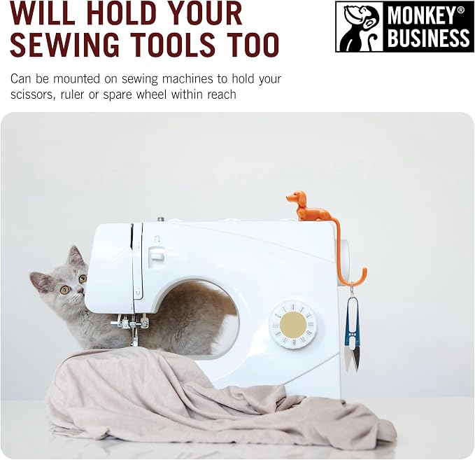 Monkey Business Rusty The Dog Tail Hook for Computer Screen, Desk Headphone Hanger Organizer Decorative Hooks, Adhesive Hook for Hanging Keys Cables Hats and Computer Accessories