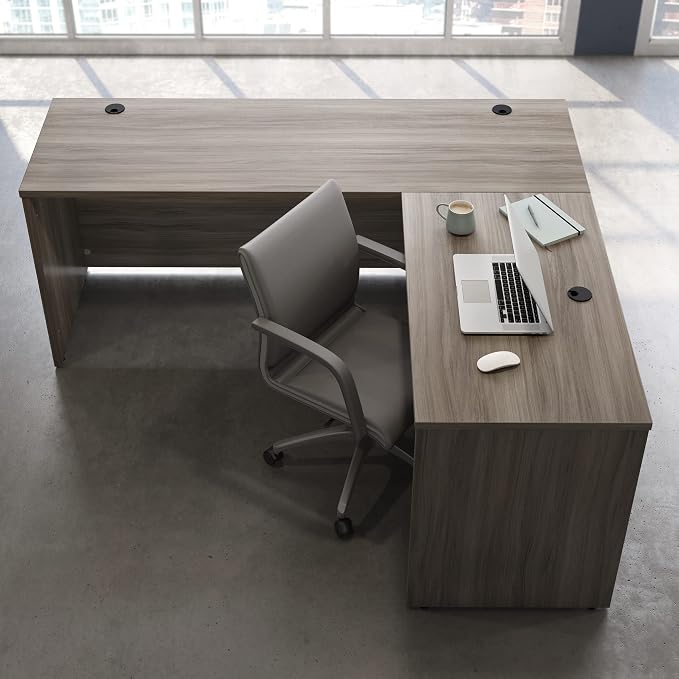 OfficeWorks by Sauder Affirm 45'' Commercial Return for Executive Desk, Hudson Elm