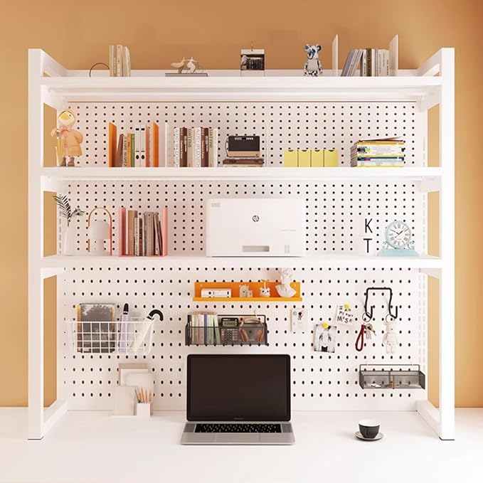 Dorm bookshelf,Desk Organizer Shelf,Desktop bookshelf,Desktop Storage Shelf,lift desk bookcase,desk hutch dorm，multipurpose bookshelf storage rack,student pegboard bookcase,home office racksdisplavs(W