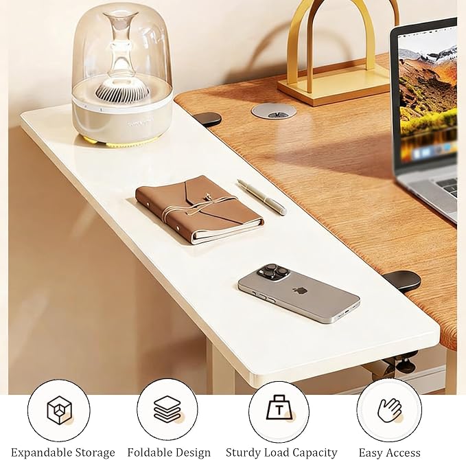 AWSAD Ergonomic Desk Extension Tray, Clamp Without Punch, 90° Foldable Keyboard Drawer Tray, Computer Armrest Table Stand(70x20cm)