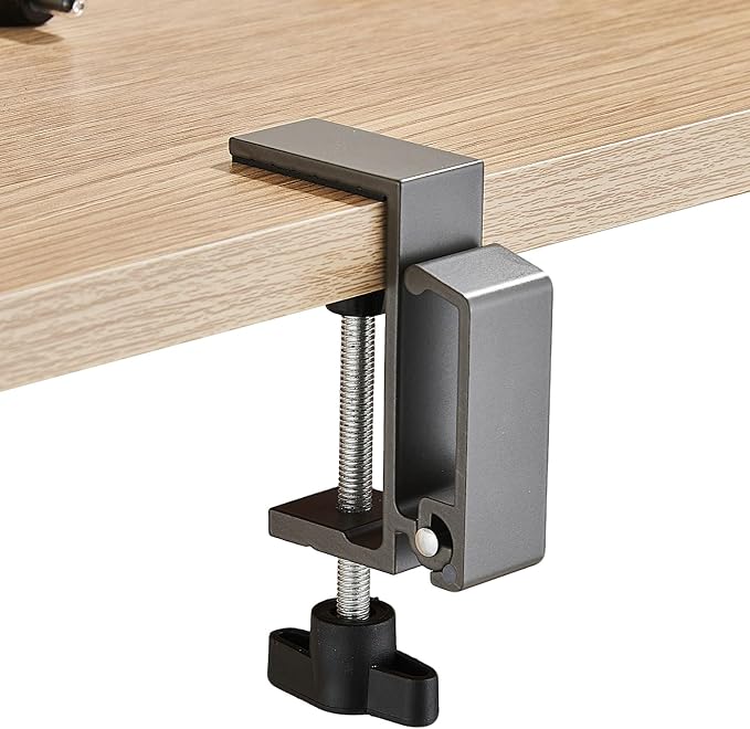 JAKO Aluminum Alloy Headphone Stand for Desk, Foldable Headphone Holder - Headset Stand Hook Mount, PC Gaming Headset Holder Under Desk Clamp for Office, Computer, Student Class Table, Handmade Table