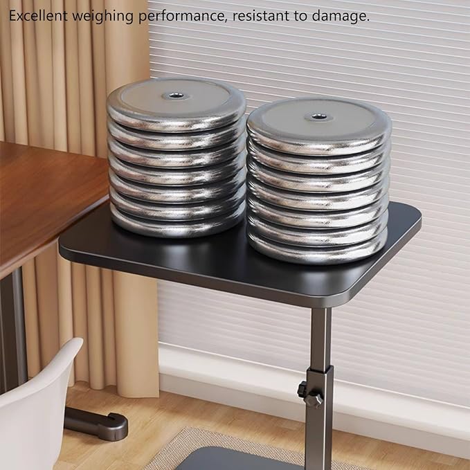 Floor-Standing Desk Extender Tray Movable, Height-Adjustable Desk Extension for Living Room, Bedroom Table Extender for Desk(E)