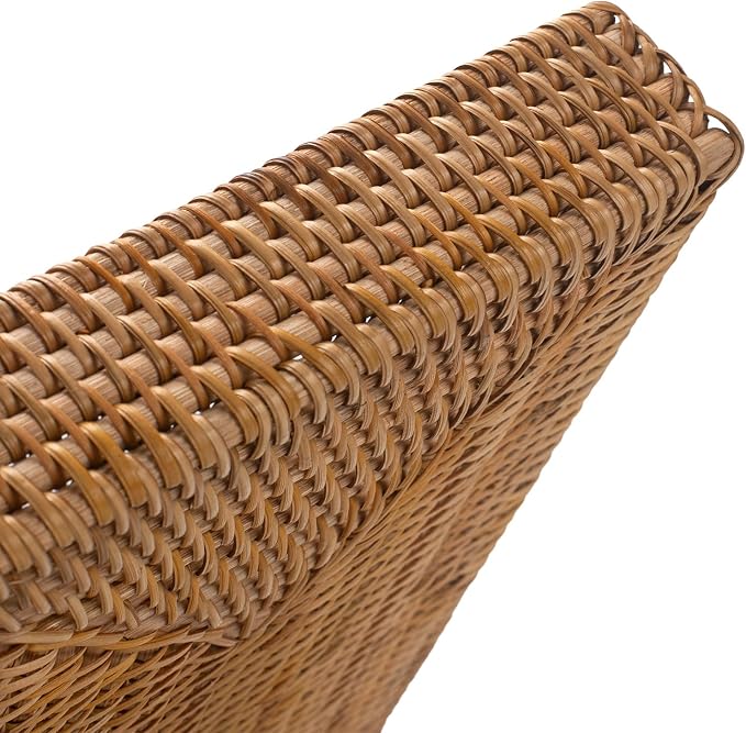 Rattan Letter Tray, Wicker Desk Tray, Woven Desk Organizer, A4 Paper, Document, File, Mail, Magazine Storage Basket for Office, Classroom, Home Desktop