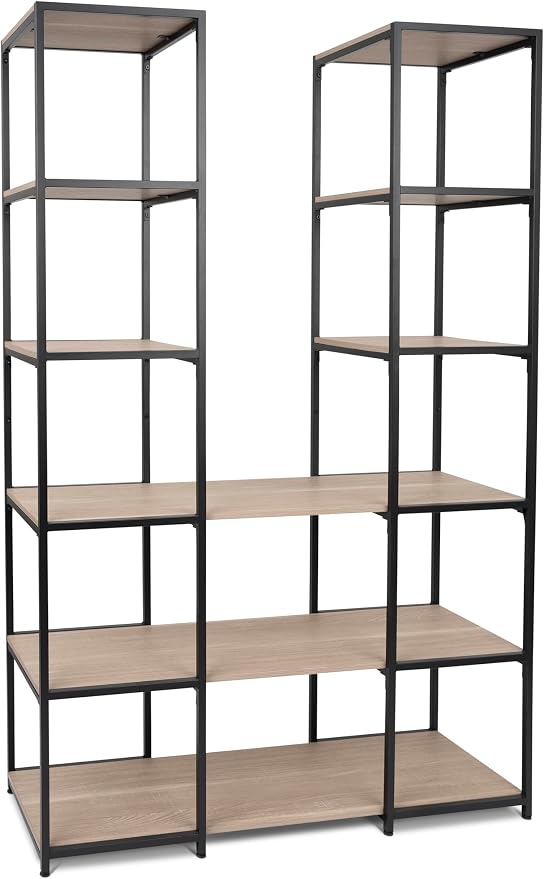 CB Home Square Narrow 6-Tier Multi Shelving - Modular Shelving System Customizable with 30+ Free Combinations- Contract Grade Quality