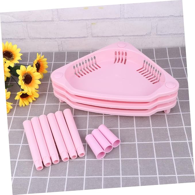 VOSAREA Plastic Storage Shelves Corner Desk Shelf Organizer Basket for Home Kitchen Bathroom Desk Stand Rack Easy Assembly