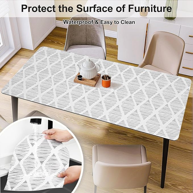 Drawer and Shelf Liner for Kitchen Cabinet,Non-Adhesive Cabinet Liner 24in x 30FT,Waterproof Shelf Paper Non-Slip Mats Cupboard Liner Contact Protect Dresser/Shelves/Table-Square Stripes