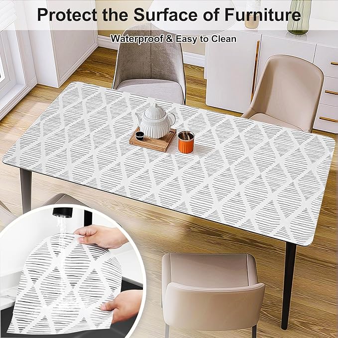 Drawer and Shelf Liner for Kitchen Cabinet,Non-Adhesive Cabinet Liner 18in x 30FT,Waterproof Shelf Paper Non-Slip Mats Cupboard Liners Contact Protect Dresser/Shelves/Table-Square Stripes