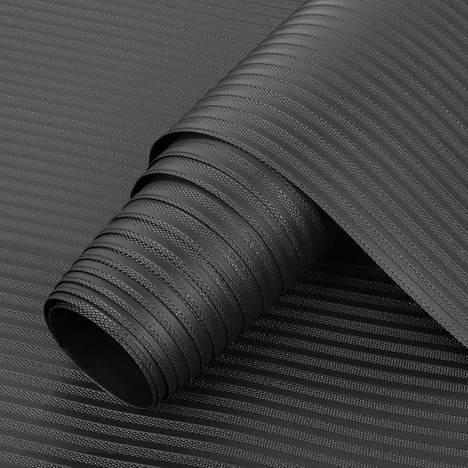 Shelf Drawer Liner for Kitchen Cabinets, Durable Pantry Shelving Liners for Tool Box Closet Refrigerator Non Stick Waterproof Plastic Cabinet Protector Liners Mat Washable, Black 23.6 x 157.5 inches