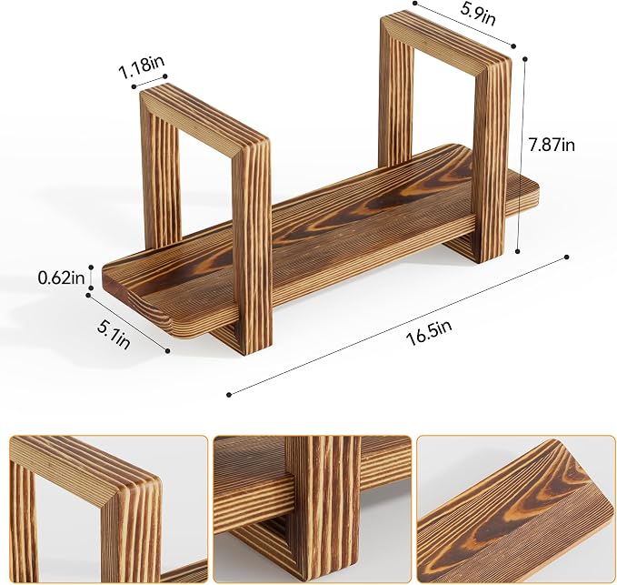Adjustable Desktop Bookshelf, Wooden Tabletop Bookshelf, Small Desk Shelf for Home, Living Room, Class, Dorm