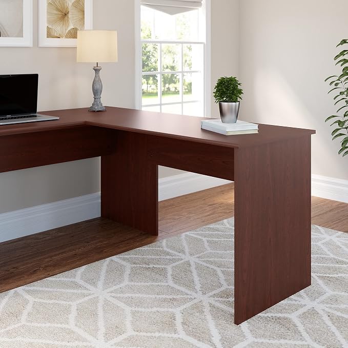 Bush Furniture Cabot 42W Shell Desk Return in Harvest Cherry