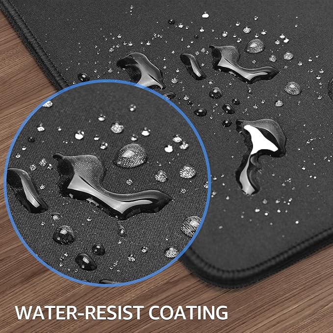 KTRIO Large Gaming Mouse Pad Desk Mat for Gamer, 31.5" x 15.7", Black, XXL | Extended Size Design, Superior Micro-Weave Cloth, Non-Slip Rubber Base, Durable Stitched Edges, Water-Resistant Coating