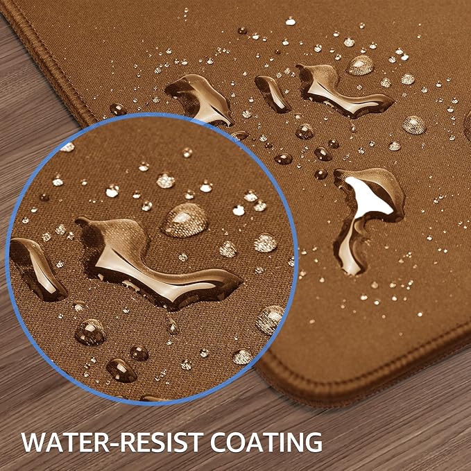 KTRIO Large Gaming Mouse Pad, Desk Mat, 31.5 x 15.7 in, Coffee Brown, XXL | Smooth Micro-Weave Surface, Artistic Pattern Design, Non-Slip Rubber Base, Durable Stitched Edges, Office & Home Use