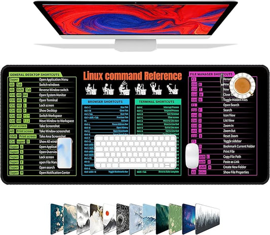 Galdas Gaming Mouse Pad XXL XL Large Long Extended Big Mousepad Non-Slip Rubber Keyboard Mouse Pad with Stitched Edges for Laptop Home Office (31.5x11.8x0.08 Inch) -Notes