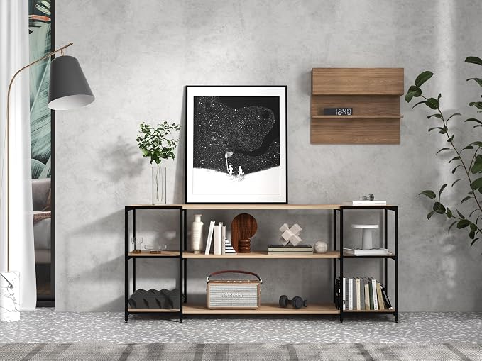 CB Home Square Wide Console - Modular Shelving System Customizable with 30+ Free Combinations - Contract Grade Quality