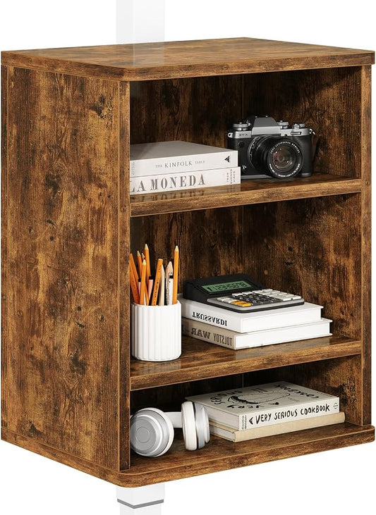 IBUYKE Under-Desk Storage Cabinet Adjustable Cabinet Fits with Standing Desks & Any Desk Legs Clamp-on Shelf for Office and Gaming Room for Elevating Your Workspace UTMZ012H