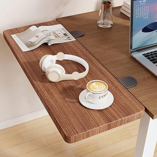 Metallic,60*20,Desk Extender Tray, 27.5" x 7.8" Clamp On Desk Shelf, Desk Extension with rounded-edge, Table Desk Arm Rest, Clamp On Keyboard Tray for Office and Home, Workstation Organizer