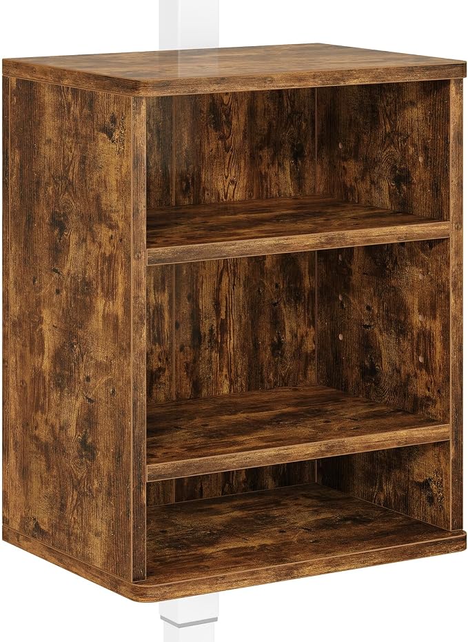 IBUYKE Under-Desk Storage Cabinet Adjustable Cabinet Fits with Standing Desks & Any Desk Legs Clamp-on Shelf for Office and Gaming Room for Elevating Your Workspace UTMZ012H