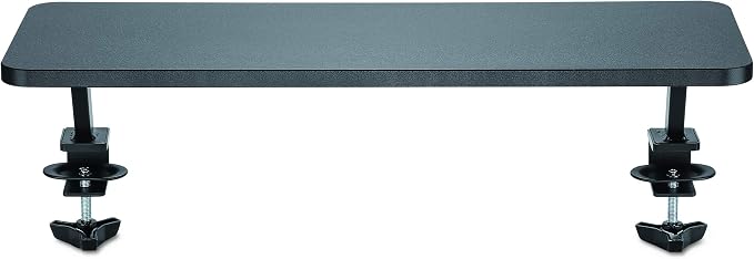 StarTech.com Monitor Riser Stand - Clamp-on Monitor Shelf for Desk - Extra Wide 25.6" (65 cm) for up to 34" Monitors - Black (MNRISERCLMP)