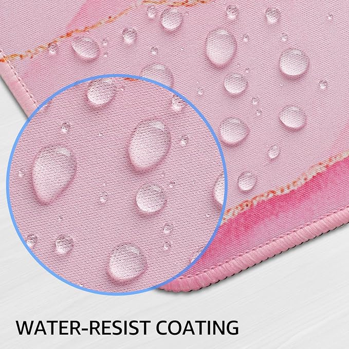 KTRIO Large Gaming Mouse Pad, Desk Mat, 31.5 x 15.7 in, Pink Glow, XXL | Smooth Micro-Weave Surface, Artistic Pattern Design, Non-Slip Rubber Base, Durable Stitched Edges, Office & Home Use