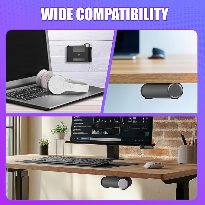 Under Desk Stand Holder Compatible with SteelSerie Arctis Nova Pro Wireless Headphones Base Station, Magnetic Stand Compatible with Wireless Gaming Headset Arctis Pro Base