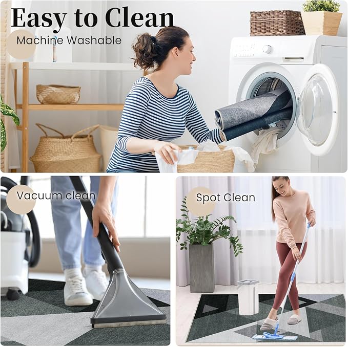 Office Chair Mat for Hardwood Floor & Tile Floor,36"X 48" Heavy Duty Desk Chair Mat for Hard Floors, Under Desk Rug for Rolling Computer Chair,Anti Slip,Low Pile Carpet Protector-Triangle