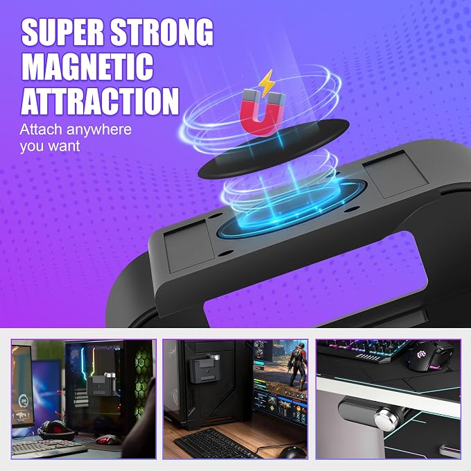 Under Desk Stand Holder Compatible with SteelSerie Arctis Nova Pro Wireless Headphones Base Station, Magnetic Stand Compatible with Wireless Gaming Headset Arctis Pro Base