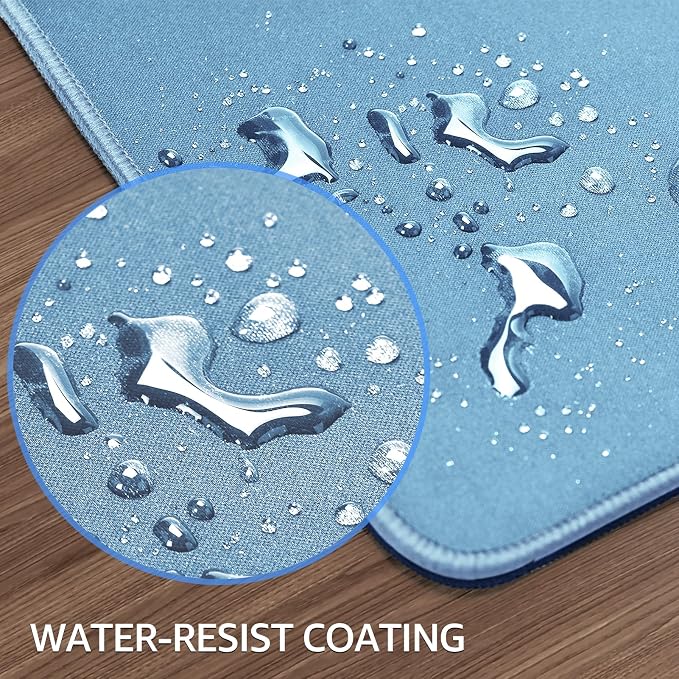KTRIO Large Gaming Mouse Pad, Desk Mat, 31.5 x 15.7 in, Ice Blue, XXL | Smooth Micro-Weave Surface, Artistic Pattern Design, Non-Slip Rubber Base, Durable Stitched Edges, Office & Home Use