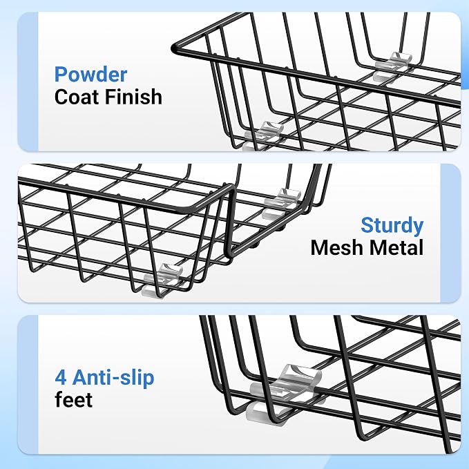 Gawerk Letter Desk Tray Organizer, A4 File Tray Magazine Files Storage Basket Organizer Bin (1)