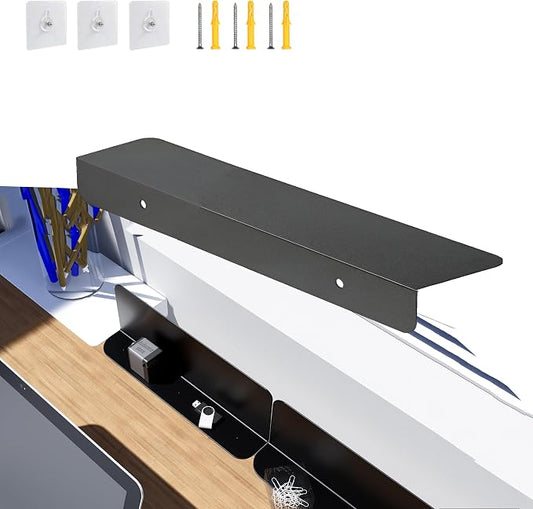 Metal Kitchen Refrigerator Gap Partition Countertop Gap Extension Board, Refrigerator Side Partition, Gap Covers Between Countertop And Walls, No Drill (Black, 11.81 * 3.93inch)